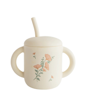 Silicone Training Cup + Straw