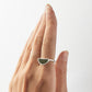 One Half Ring - Green Jade, Sterling Silver