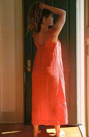 Organic Gauze Dress - Cherry