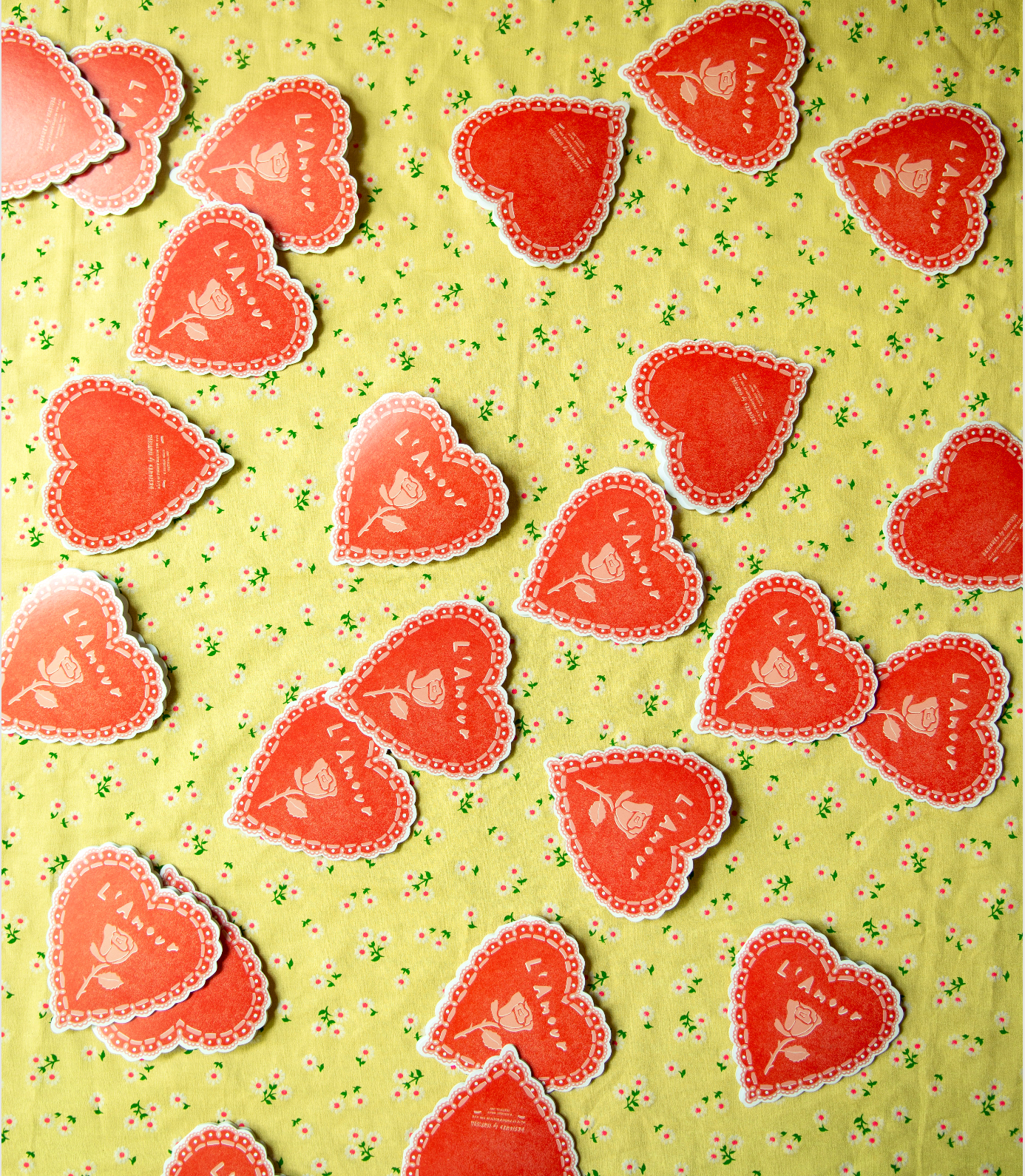 Rose Heart Die Cut Card