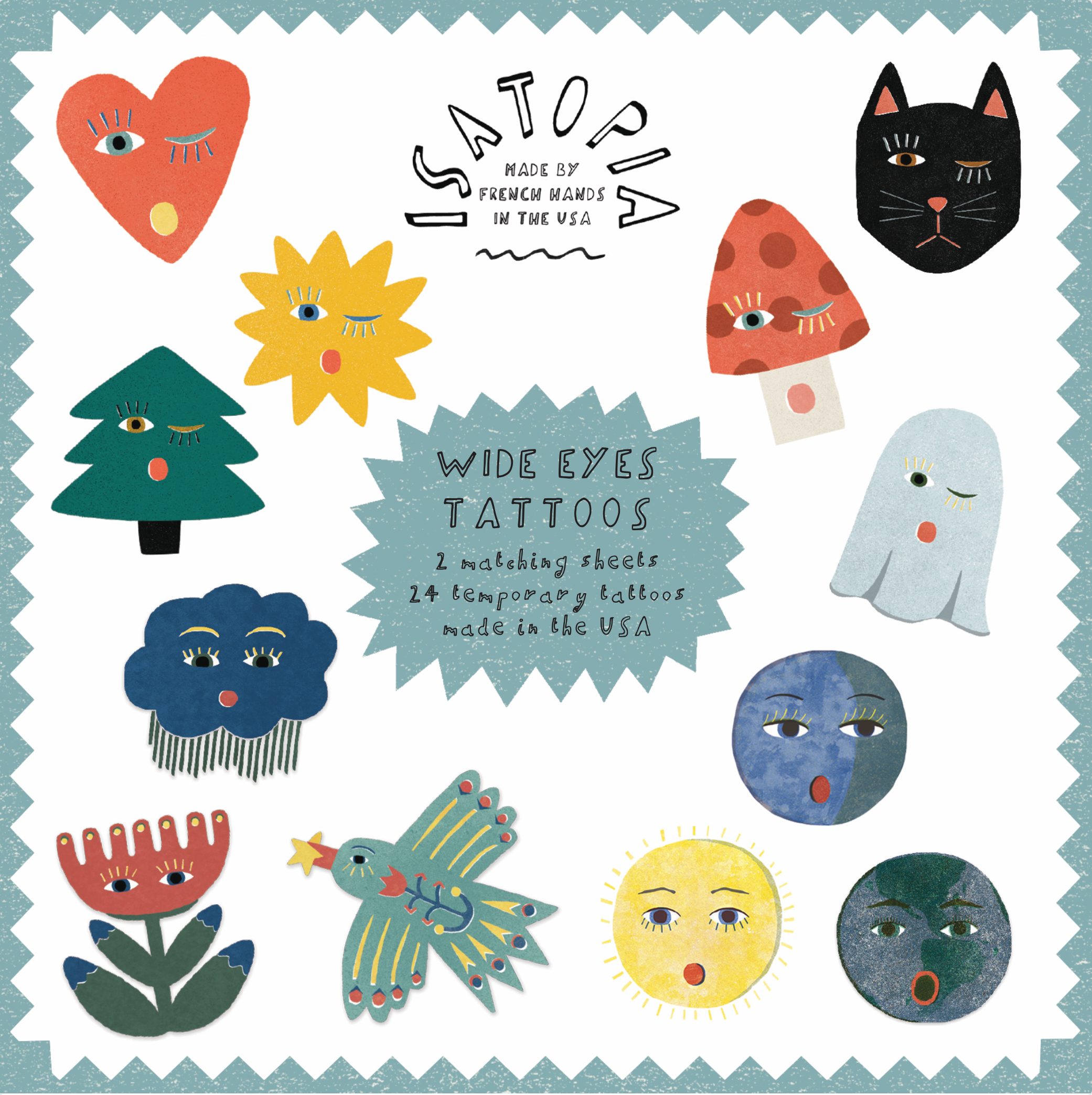 Wide Eyes Tattoo Sheets