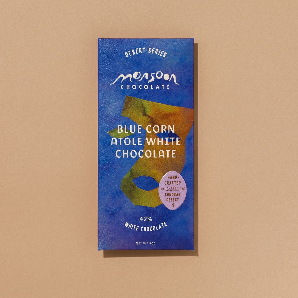 Blue Corn Atole White Chocolate Bar
