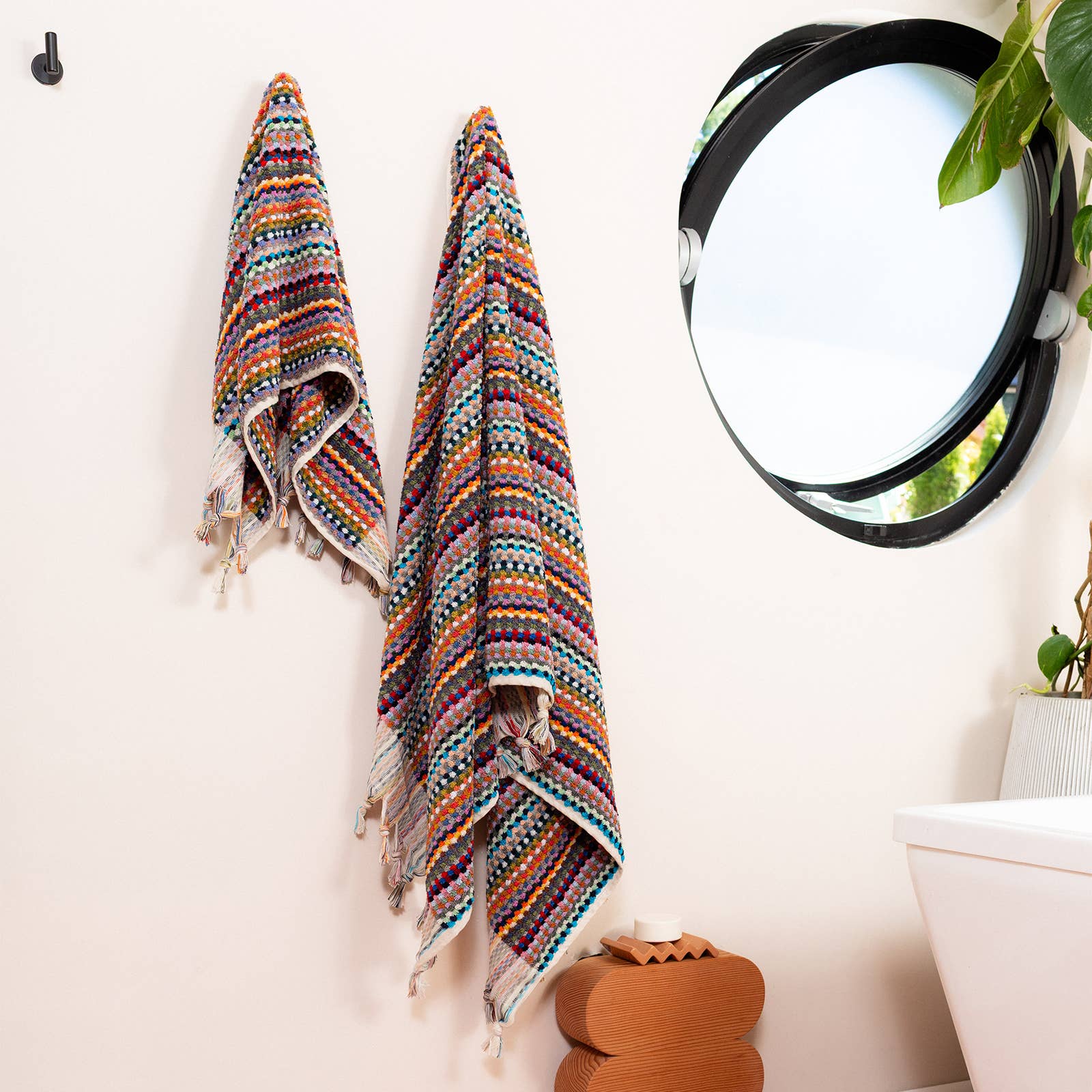 Organic Cotton Turkish Hand Towel - Multi Dot