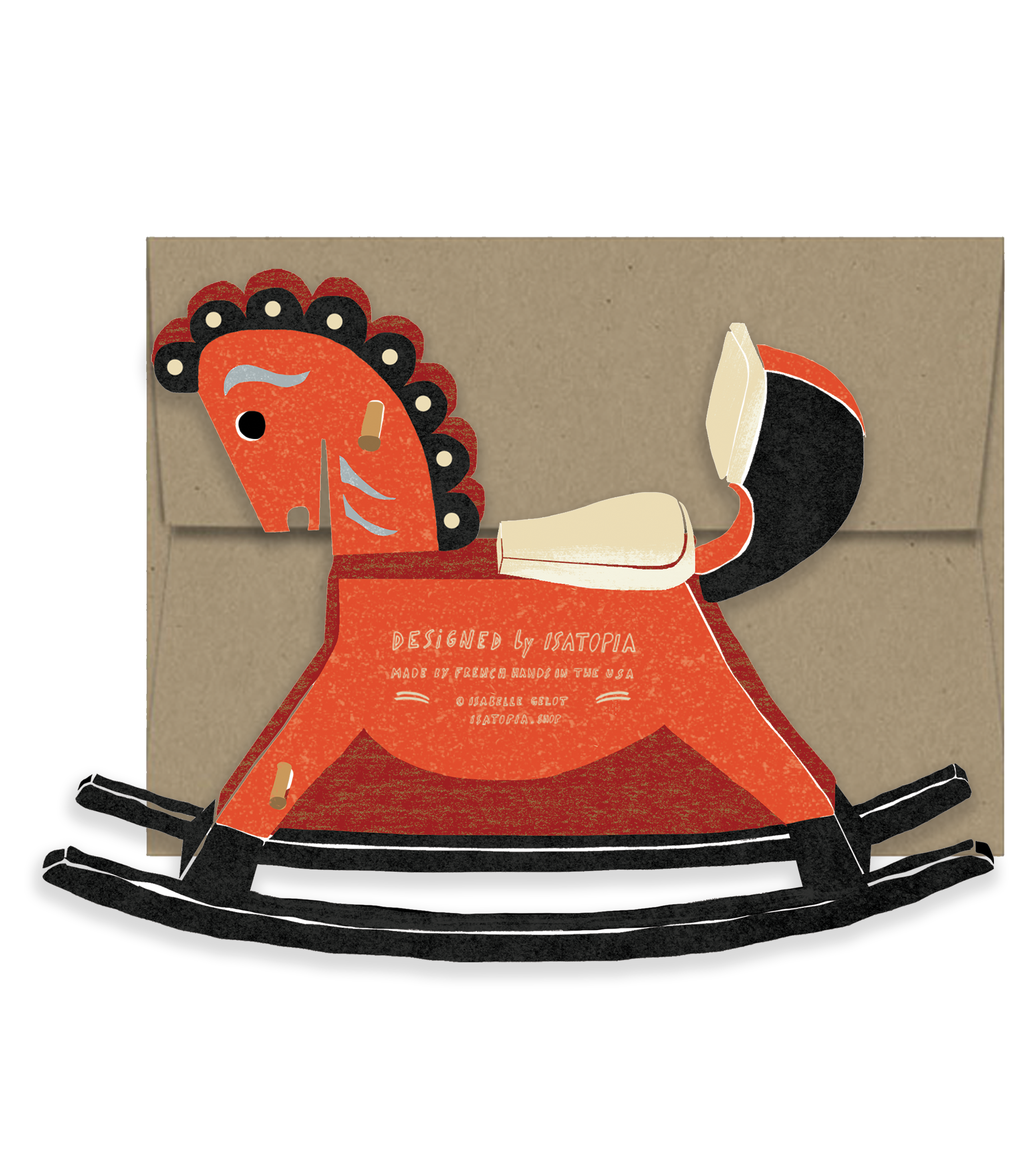 Rocking Horse Die Cut Card