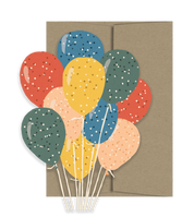 Party Balloons Die Cut Card