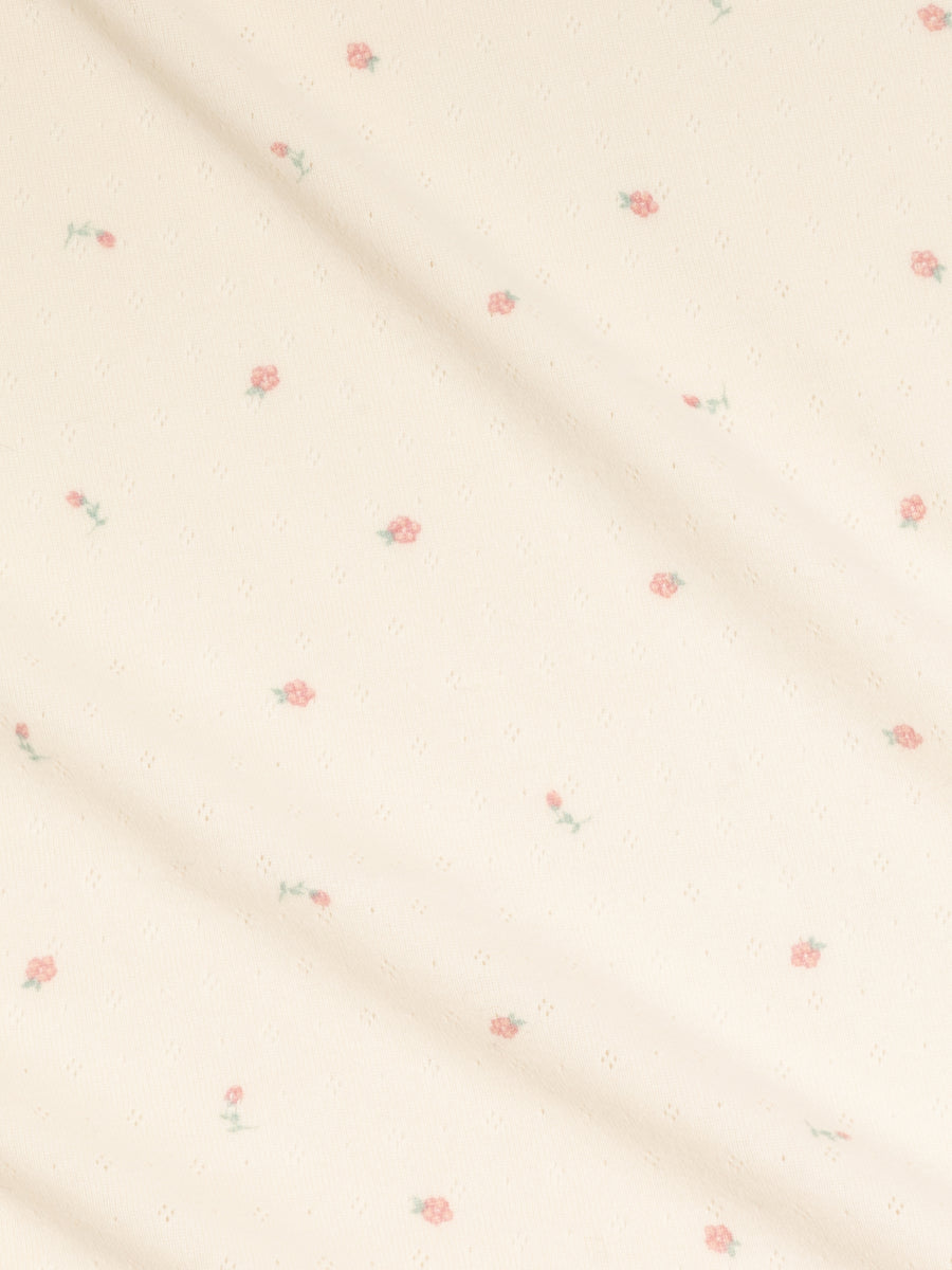 Pointelle Swaddle Blanket - Pia Floral