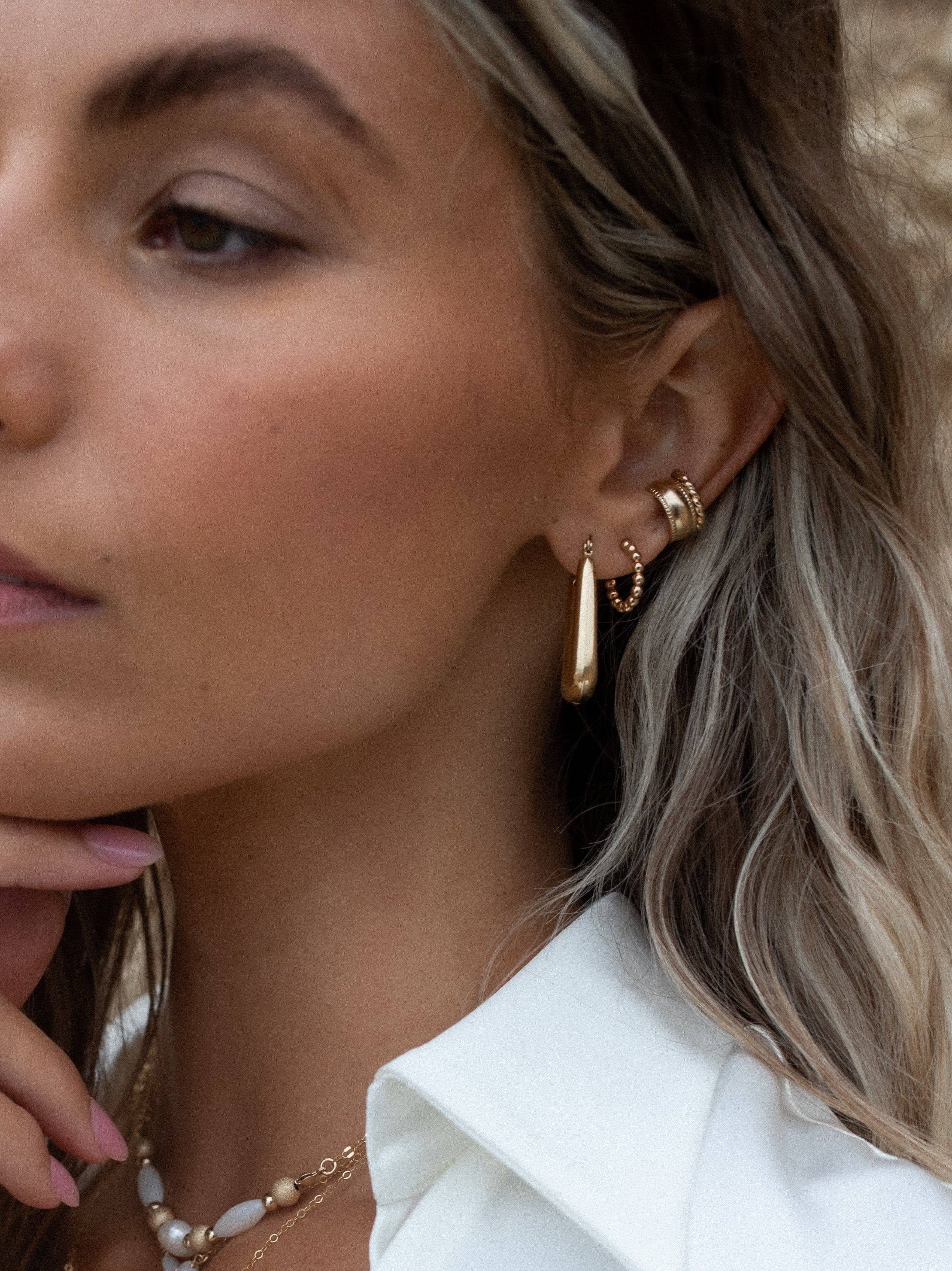 Rope Huggies - Gold Filled