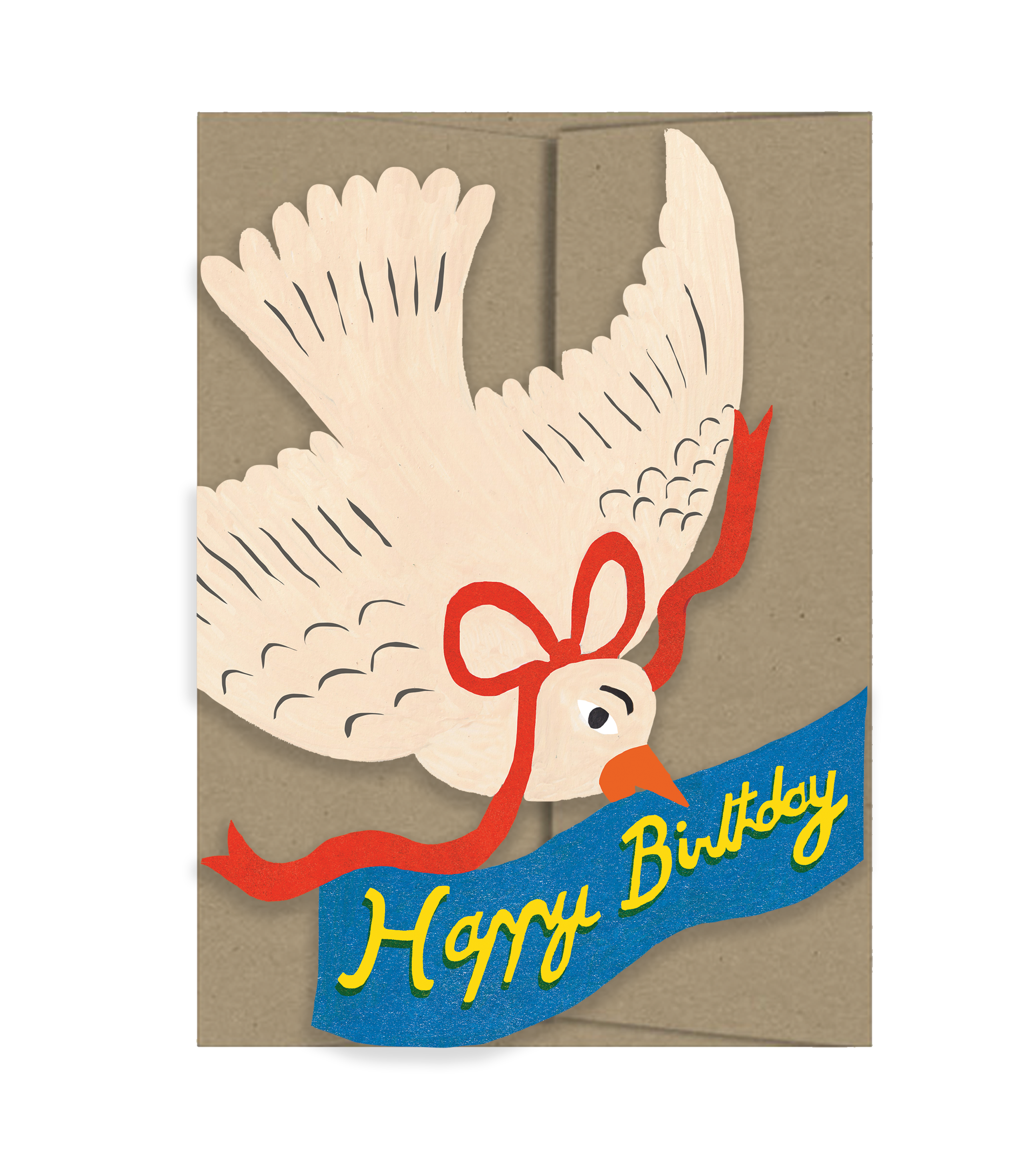 Happy Birthday Bird Die Cut Card