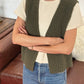 Granny Cotton Sweater Vest - Olive Green