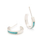 Inlay Hoops - Turquoise, Sterling Silver