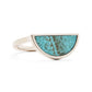 One Half Ring - Number 8 Turquoise, Sterling Silver