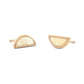One Half Studs - Honey Mother of Peal, 14K Yellow Gold
