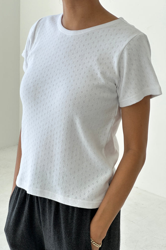 Pointelle Babe Tee