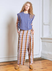 Half Wrap Pant - Chestnut Chex