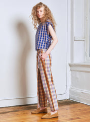 Half Wrap Pant - Chestnut Chex