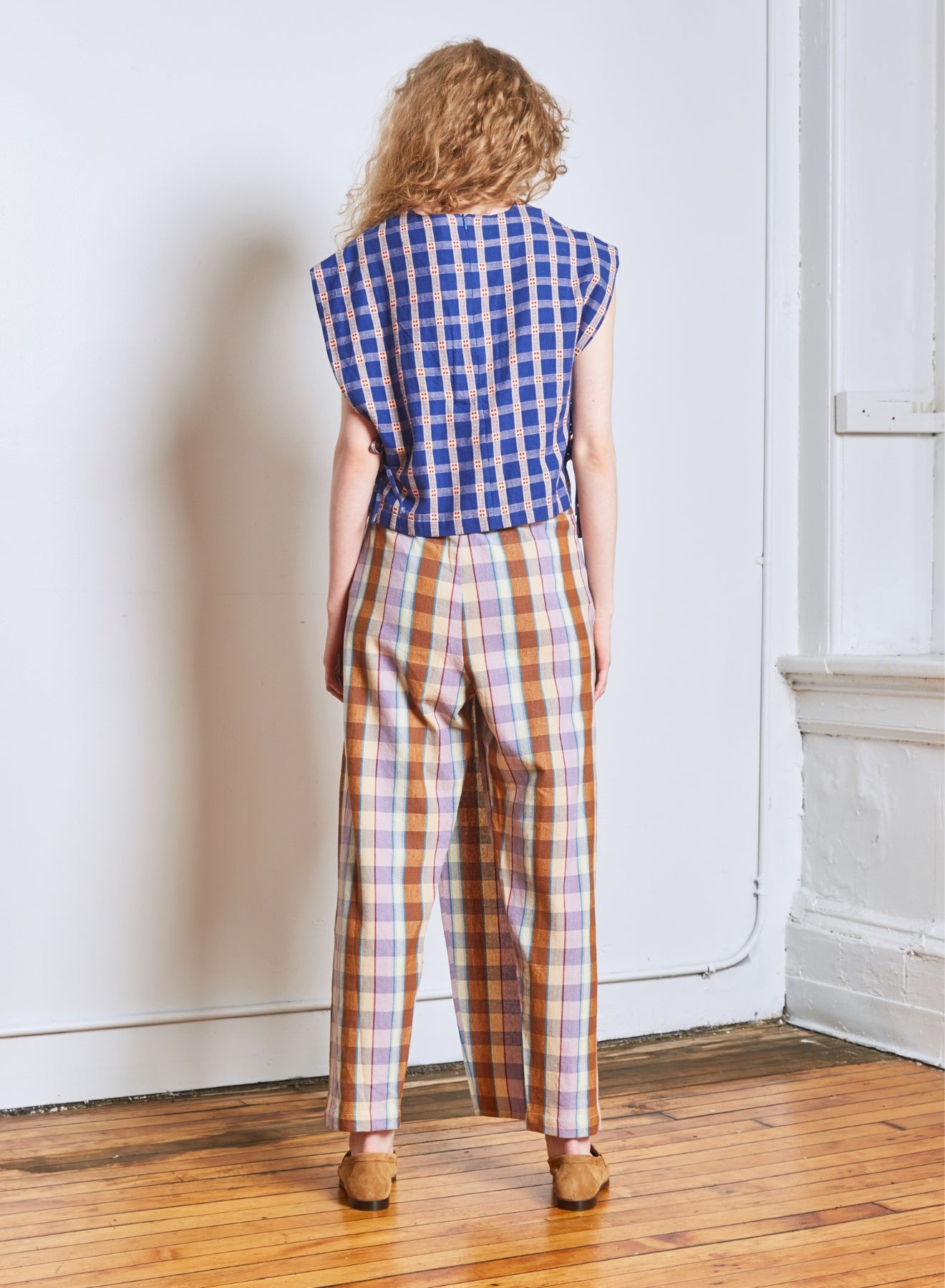 Half Wrap Pant - Chestnut Chex