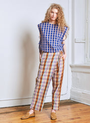 Half Wrap Pant - Chestnut Chex