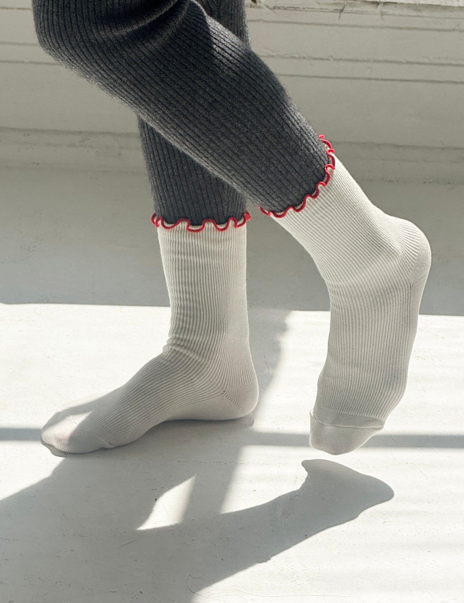 Ruffled Modal Socks