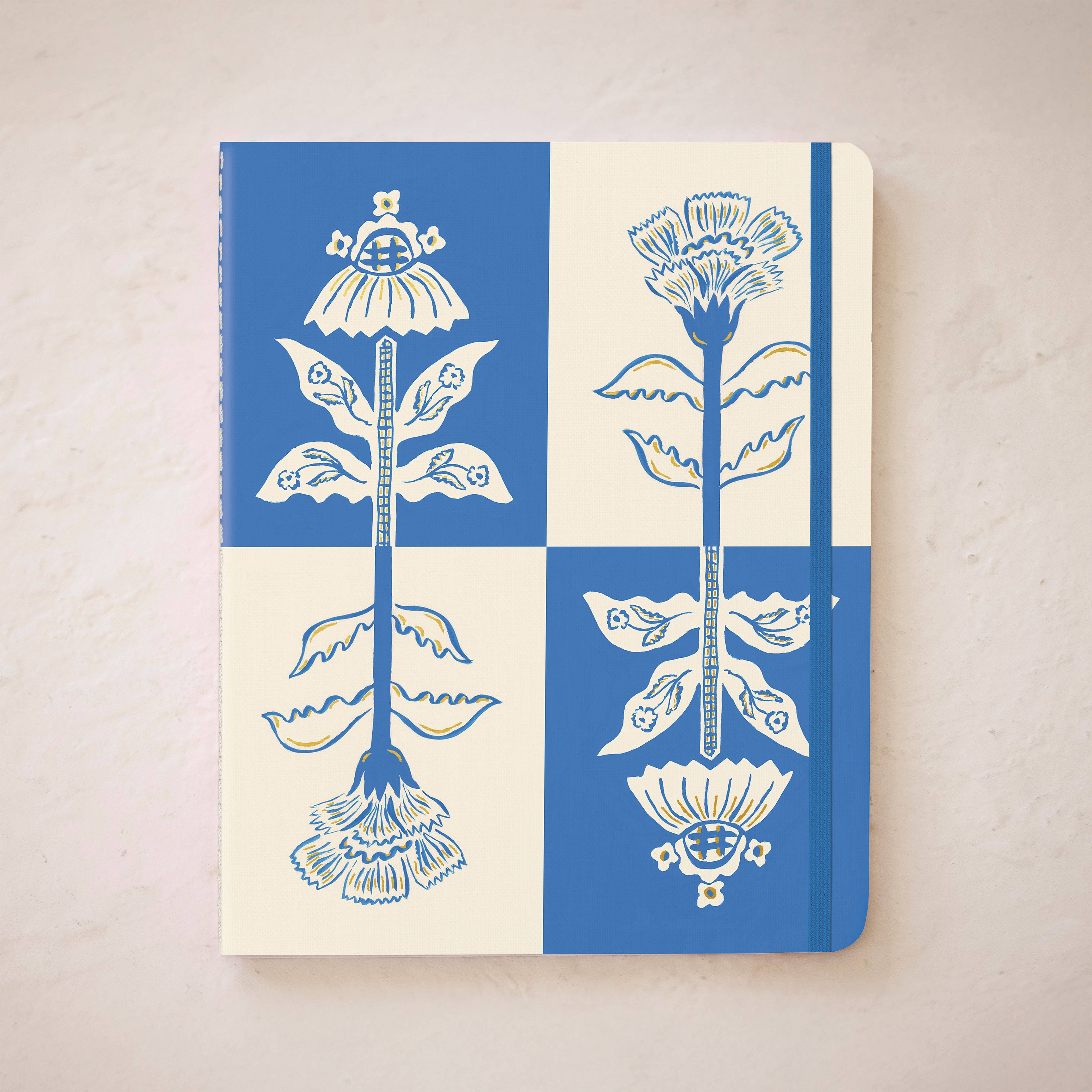Blue Flower Bouquet Seedlings Sewn Trio Notebook Set