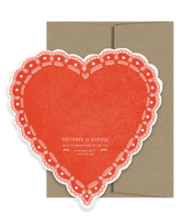 Rose Heart Die Cut Card