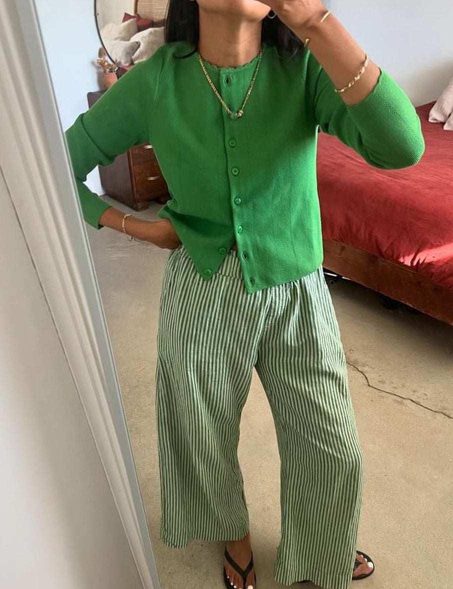 Washed Stripe Trouser