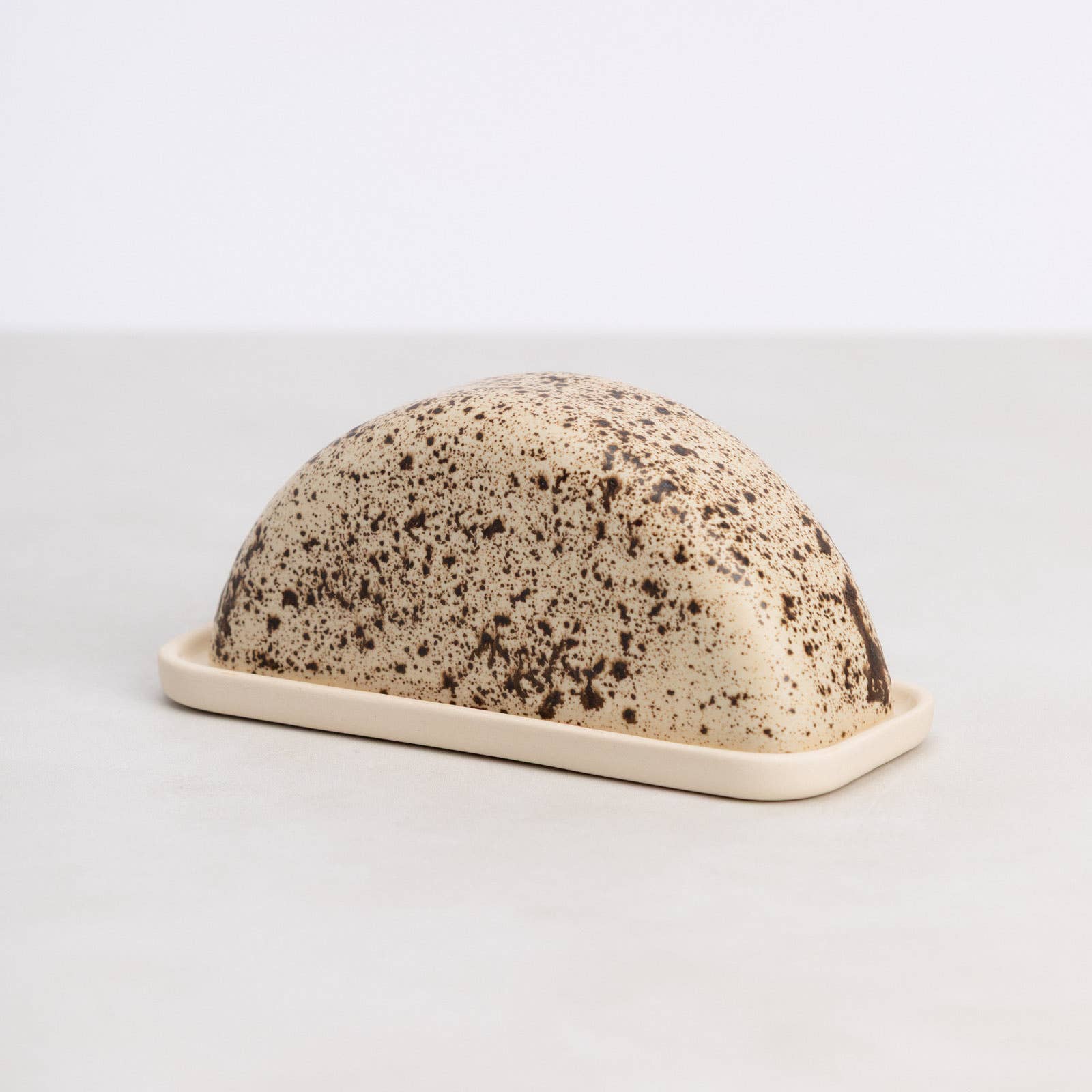 Ceramic Butter Dish - Speckled Birch