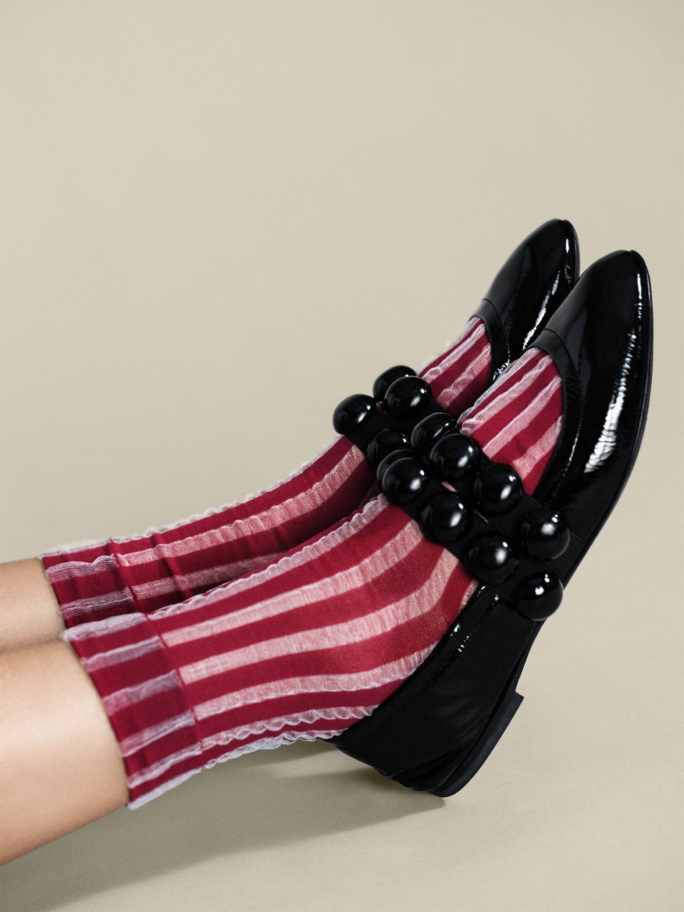 Mykonos Sheer Short Crew Sock - Merlot