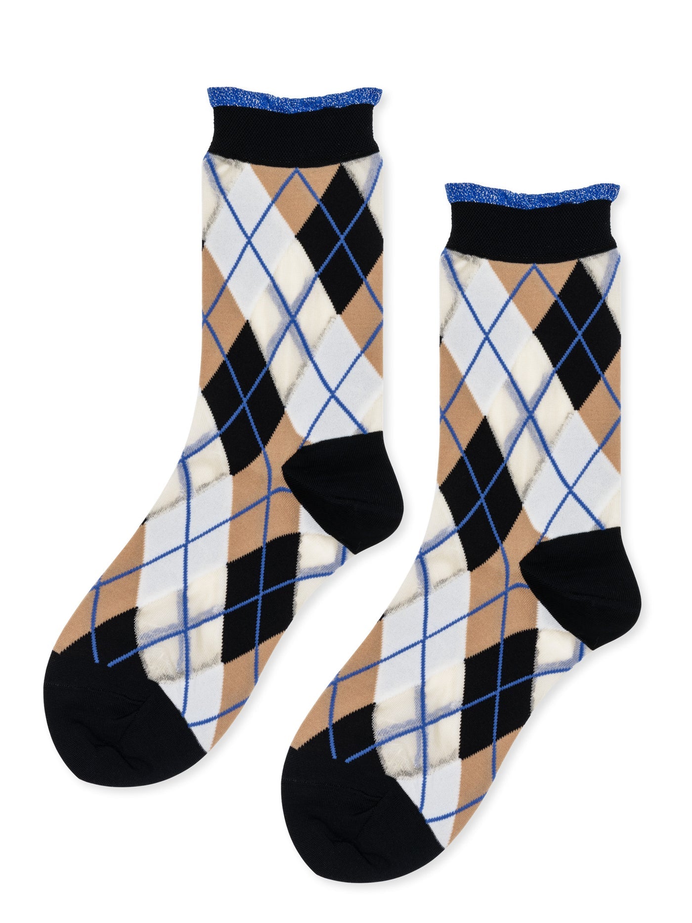 Argyle Sheer Crew Sock