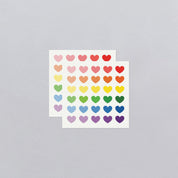 Glitter Hearts Tattoo Pair