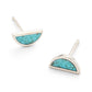 One Half Studs - Turquoise, Sterling Silver