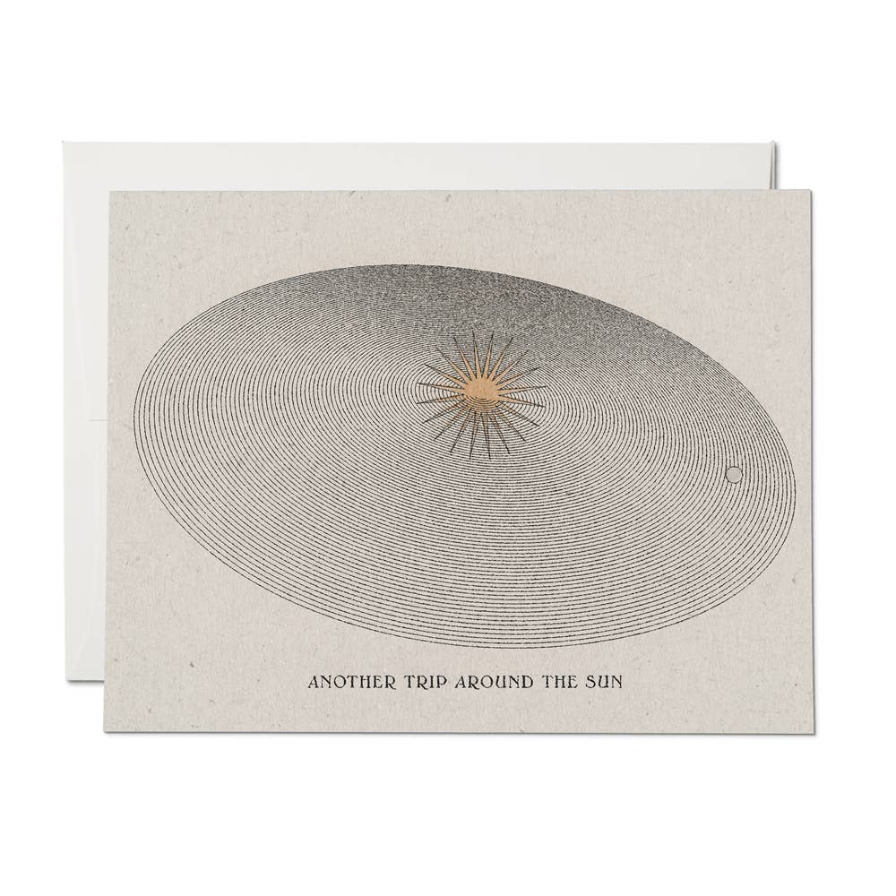 RED CAP CARDS Around the Sun Birthday Card
