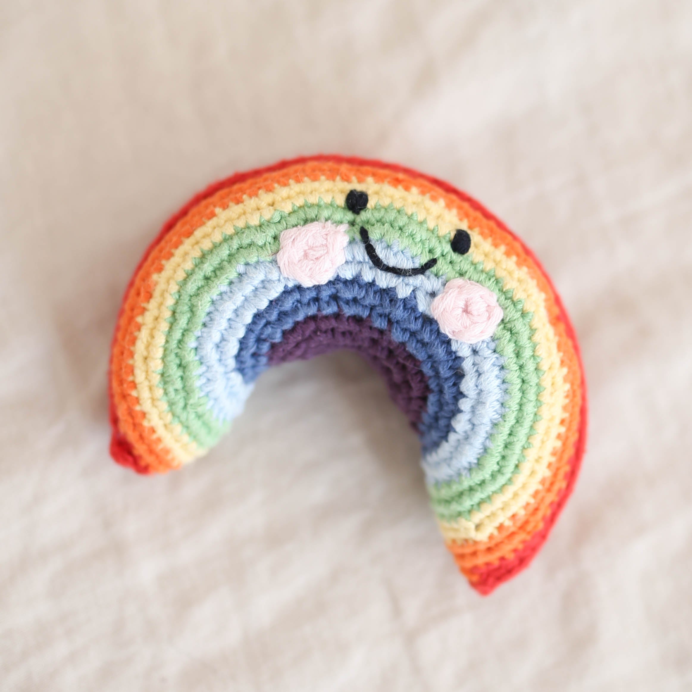 Pebble Friendly Rainbow Rattle