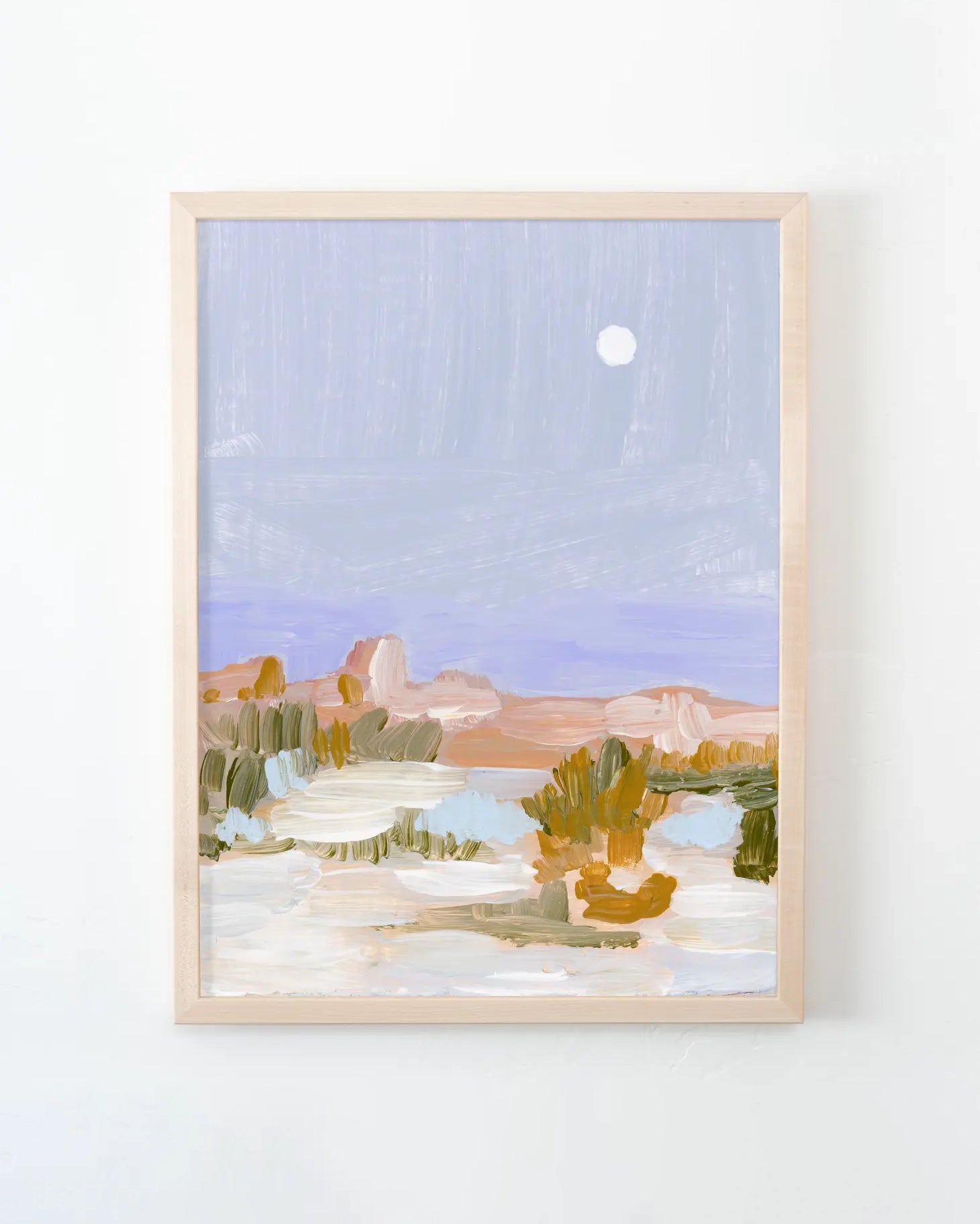 Joshua Tree Moon Vertical Canvas Print