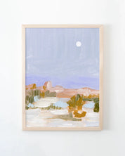 Joshua Tree Moon Vertical Canvas Print