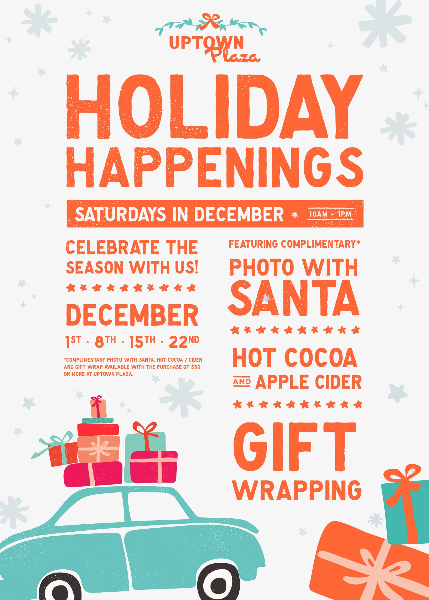 Santa is coming to Uptown Plaza!