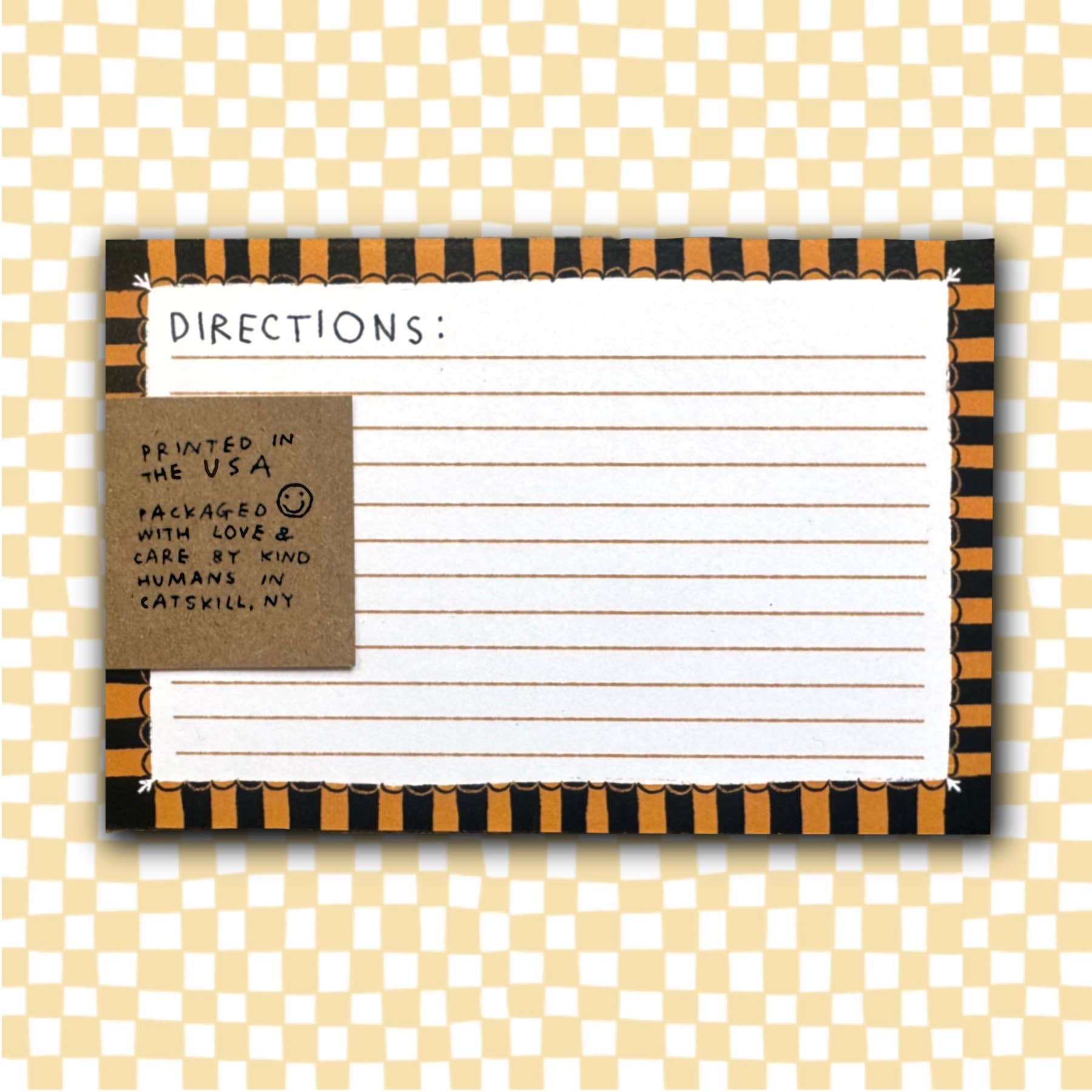 Checkered Recipe Cards