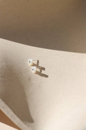 Mother of Pearl Flower Studs