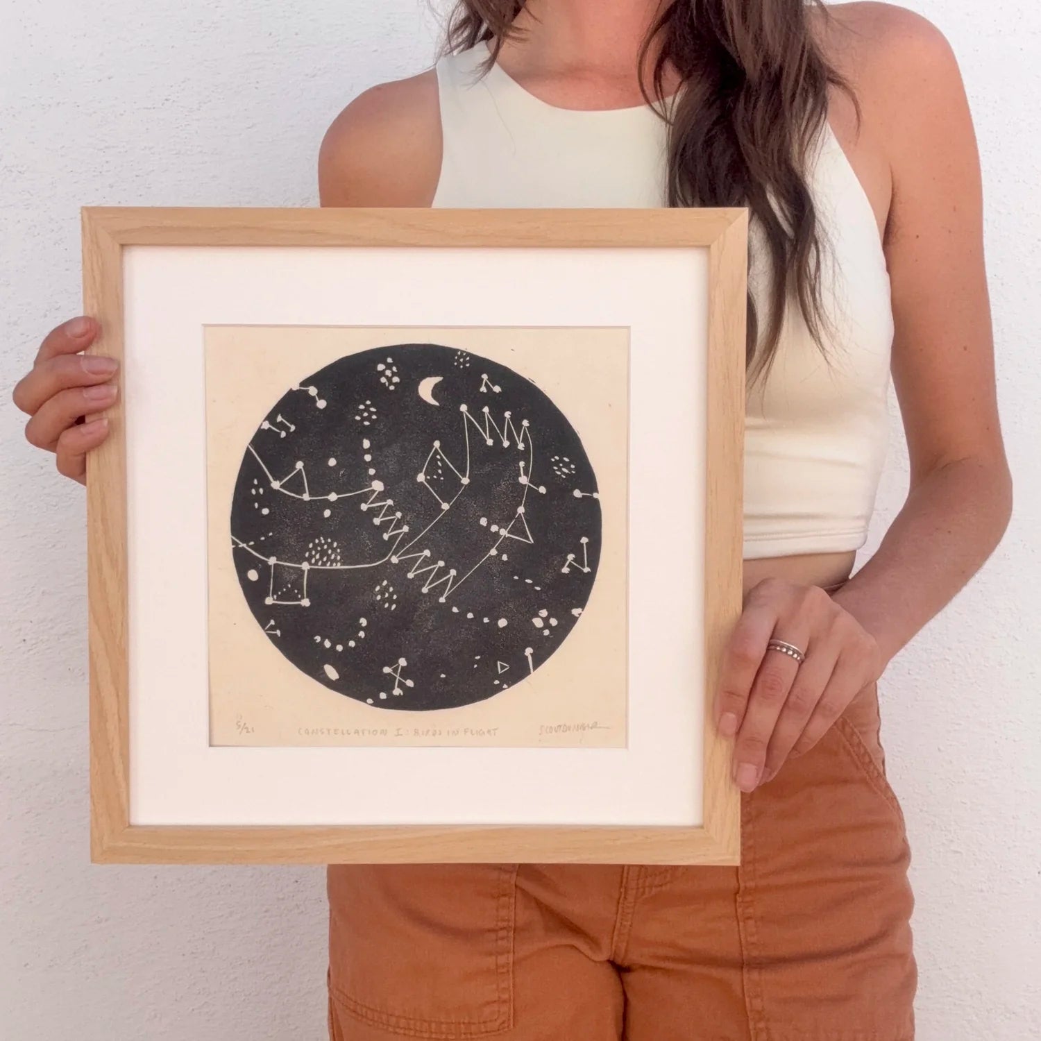 Constellation I : Birds in Flight Handmade Print