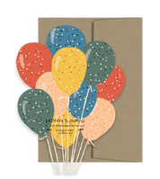 Party Balloons Die Cut Card