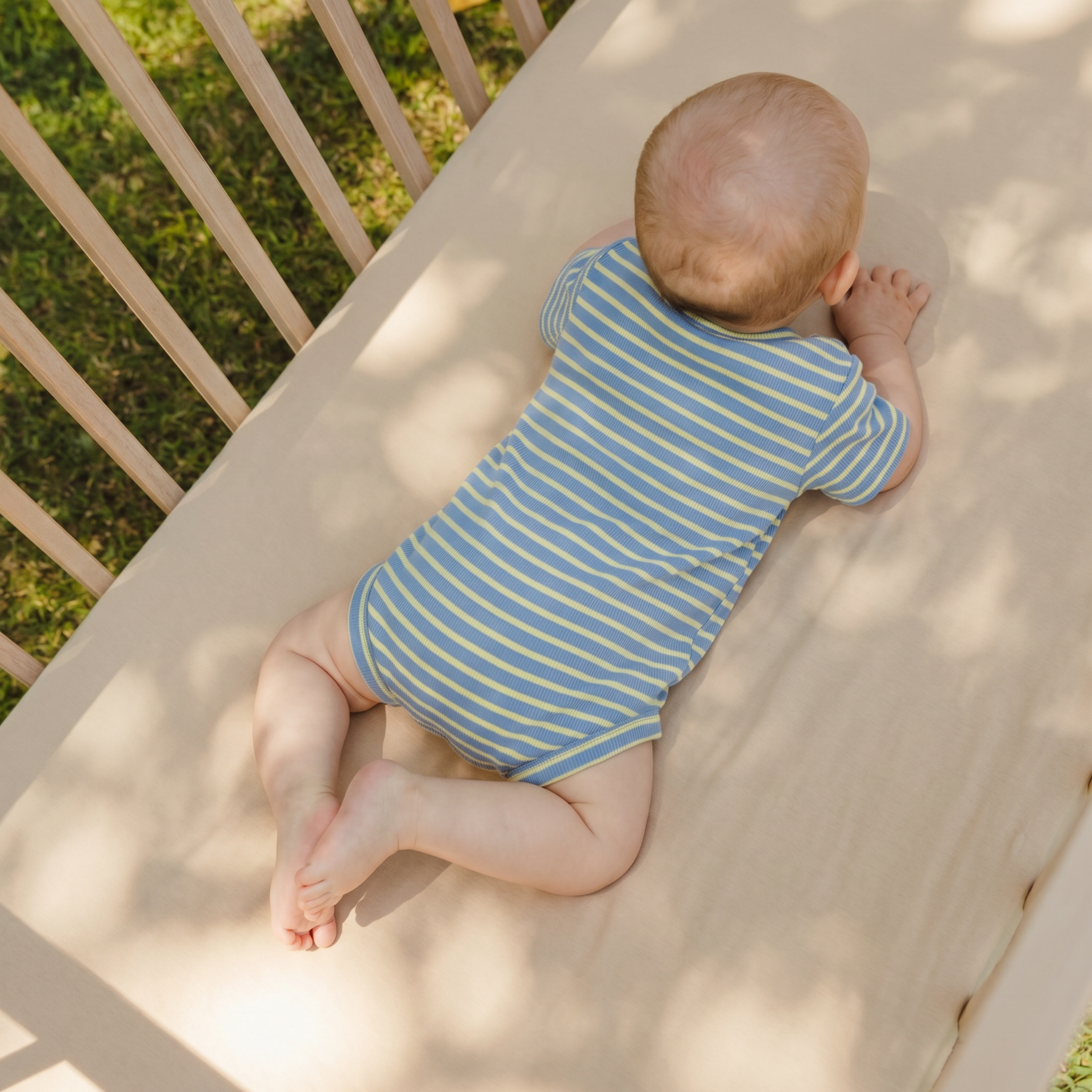 Striped Ribbed Baby Romper