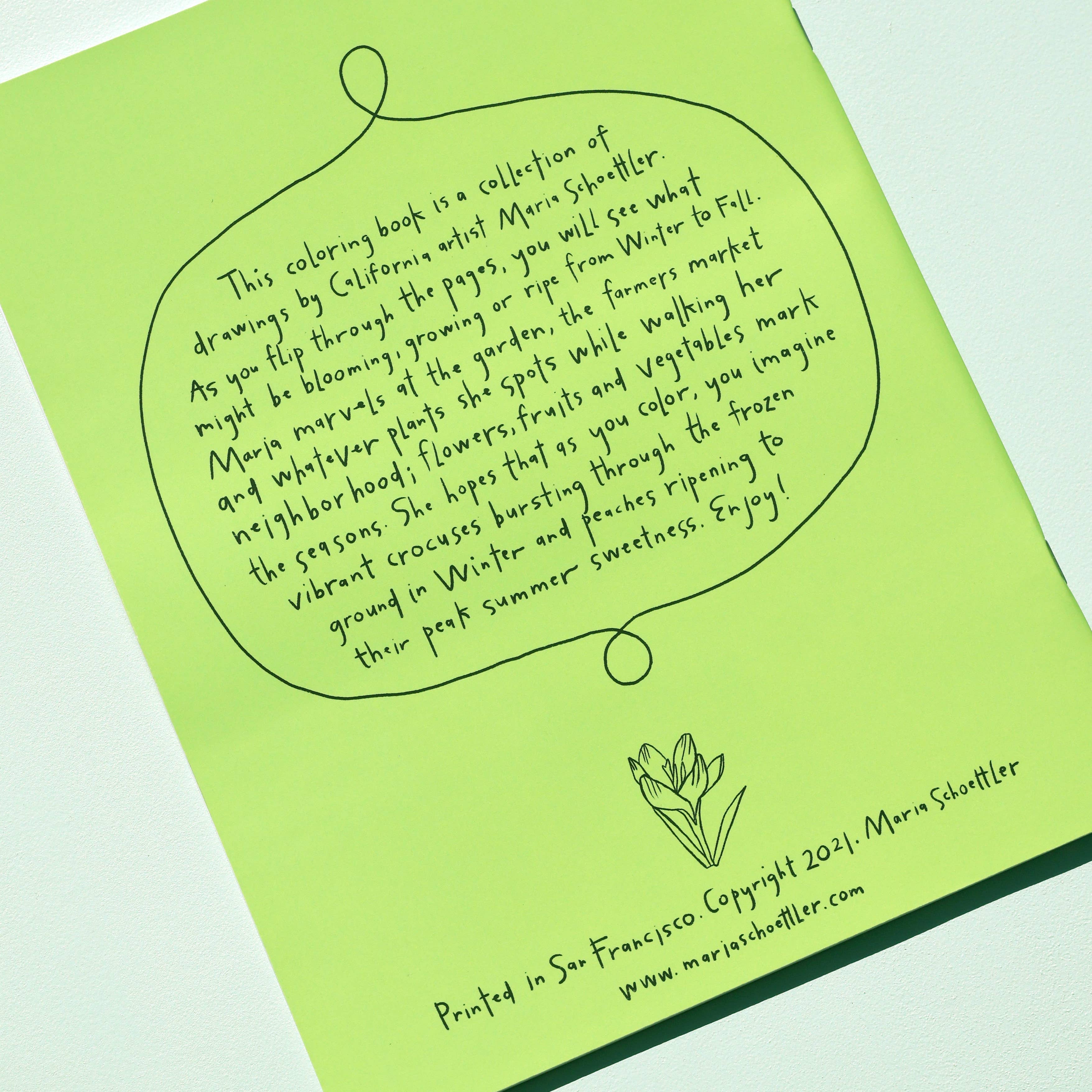 A Garden for All Seasons Coloring Book