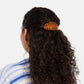 Oval Barrette - Caramel Plaid