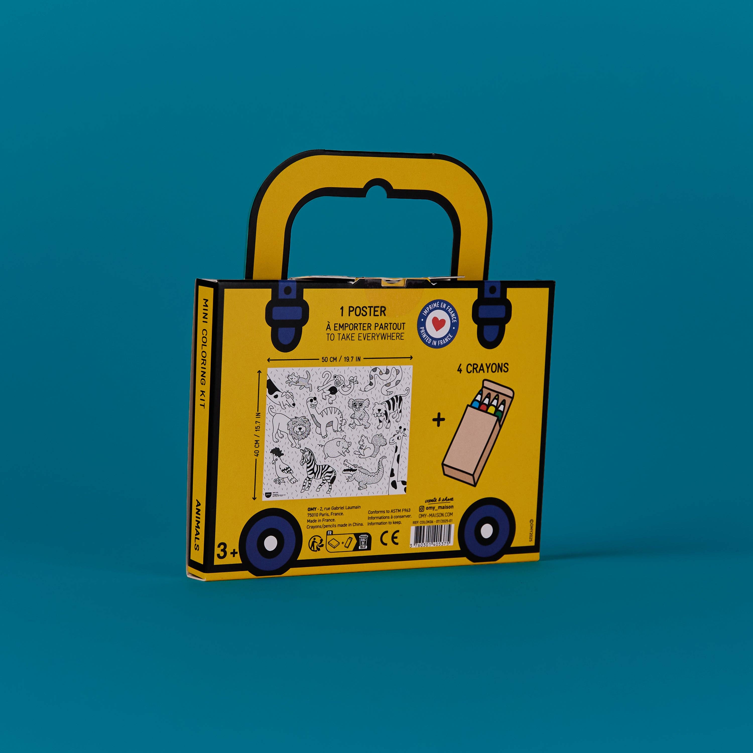 Animals Mini Pocket Coloring Book