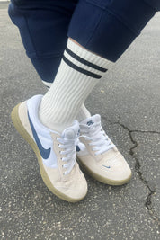 Classic White Mens Extended Boyfriend Socks