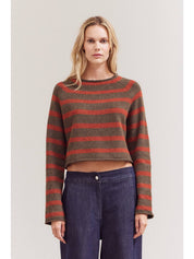 Striped Mock Neck Knitwear