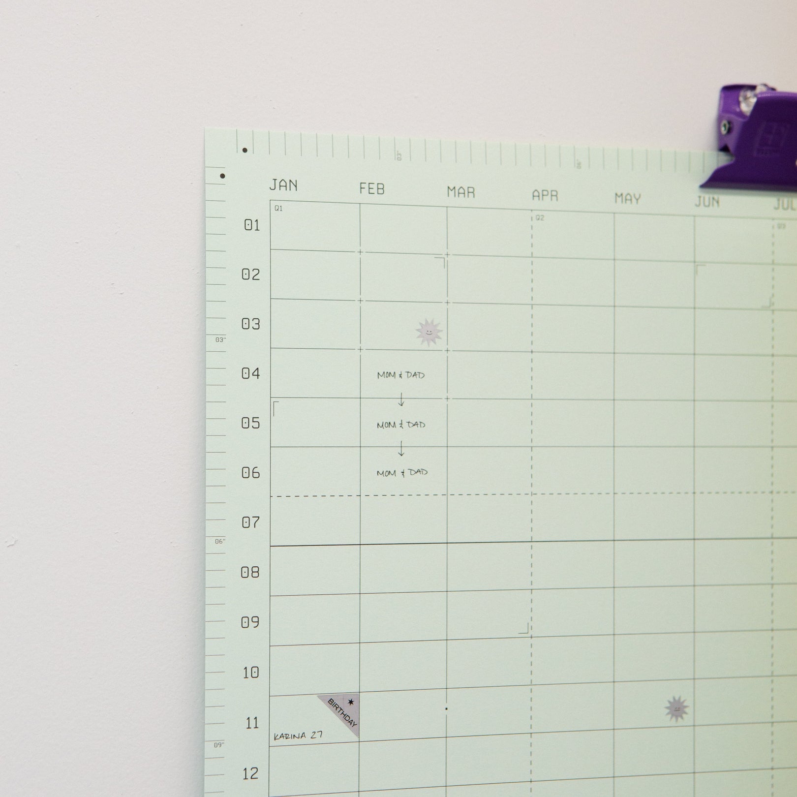 Open Dated 365 Day Wall Calendar