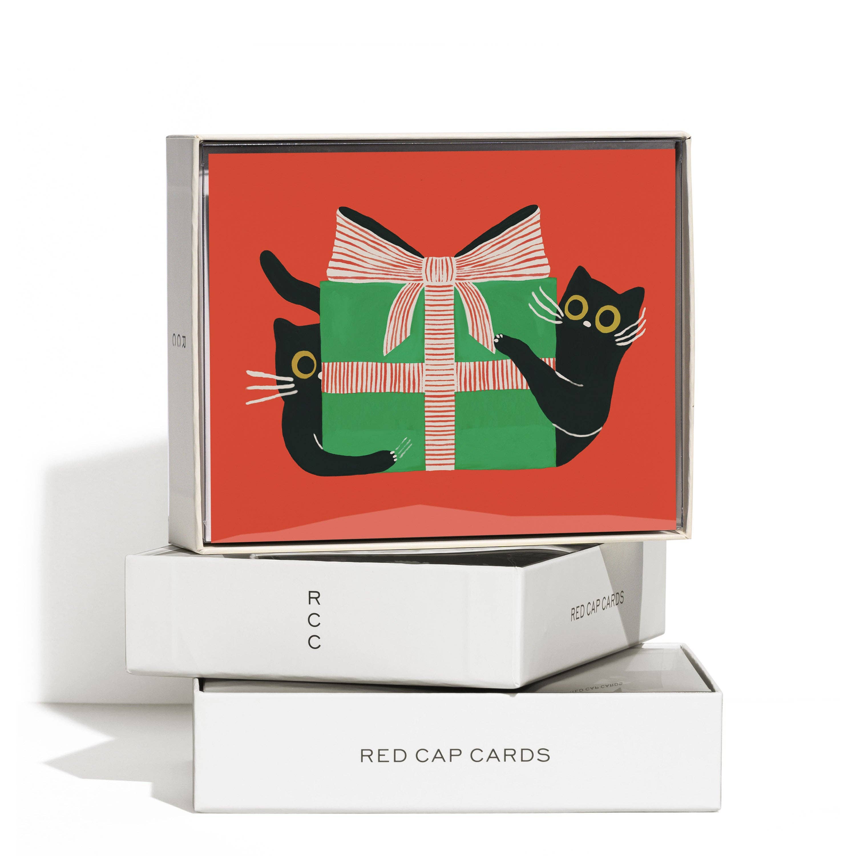 Holiday Black Cat Card