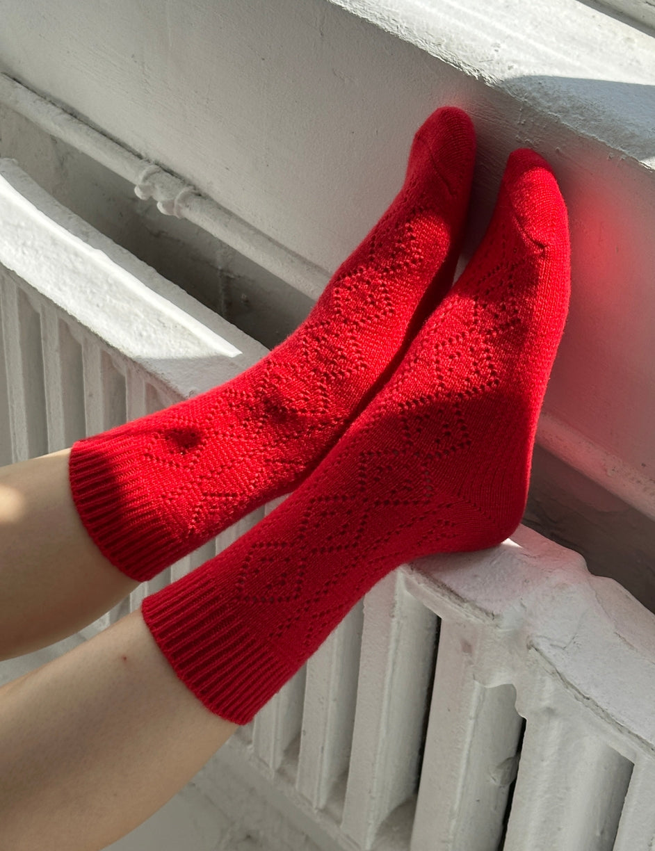 Cashmere Pointelle Socks