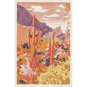 Red Cacti Desert Print