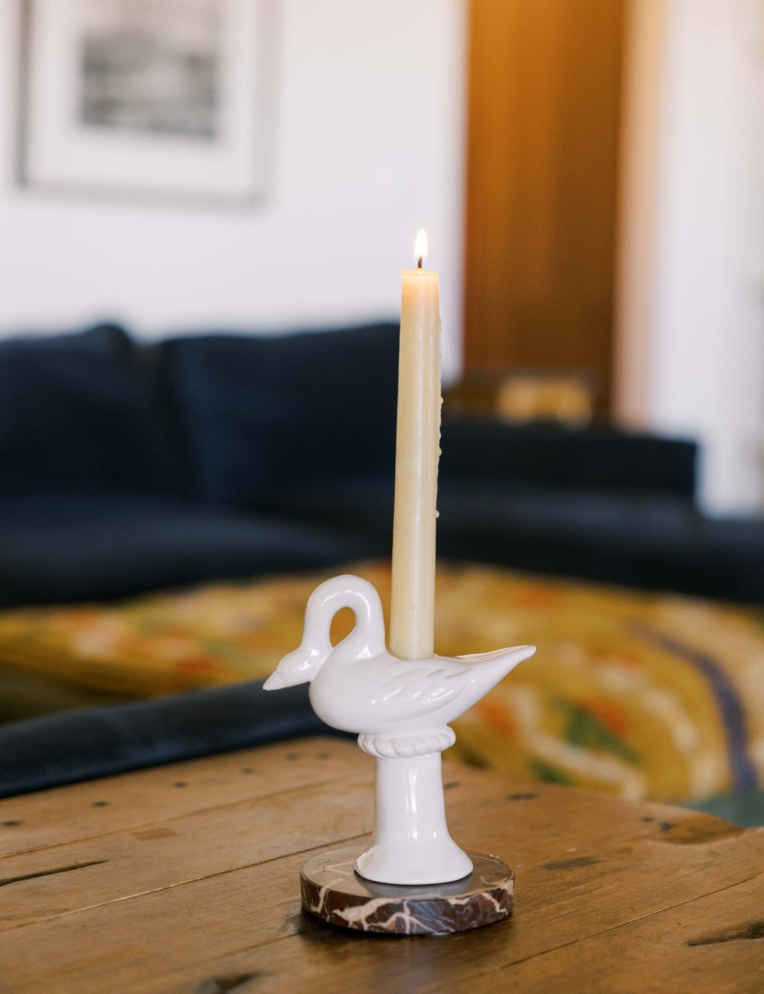 Nordic Swan Candlestick Holder